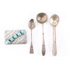 Image 1 : Lot of Sterling Belt Buckle & Spoons.
