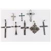 Image 1 : Lot of 8 Sterling Cross Pendants.