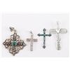 Image 3 : Lot of 8 Sterling Cross Pendants.