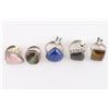 Image 2 : Lot of 5 Natural Stone Rings.
