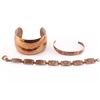 Image 1 : Lot of 2 Copper Cuffs & a Bracelet.