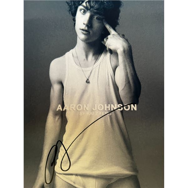 Aaron Johnson signed photo