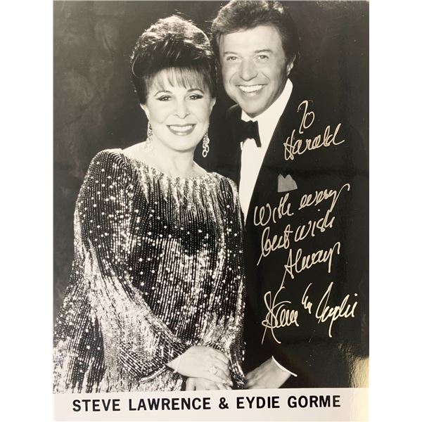 Steve Lawrence & Eydie Gorme signed photo