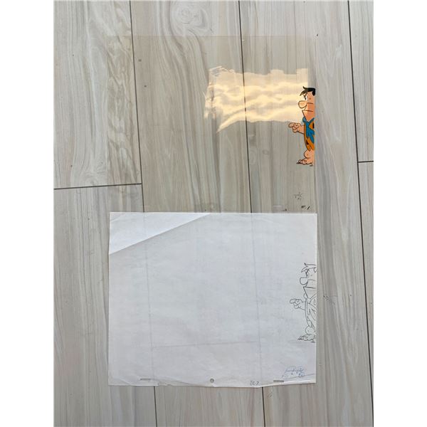 The Flintstones original artwork and cel.