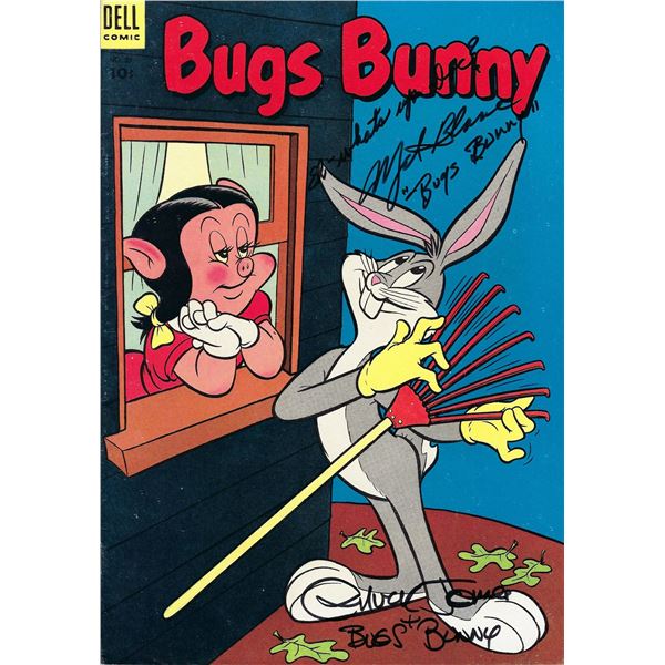 Bugs Bunny Mel Blanc and Chuck Jones signed magazine- GFA forensically authenticated