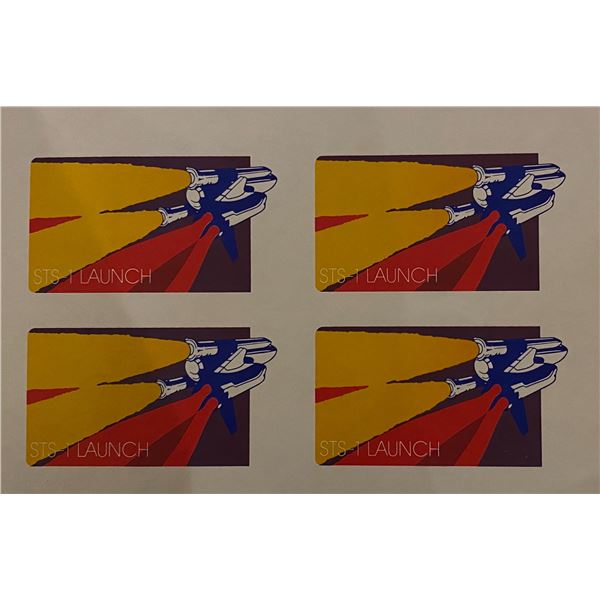 1981 STS-1 NASA Columbia Space Shuttle Transportation vintage decal