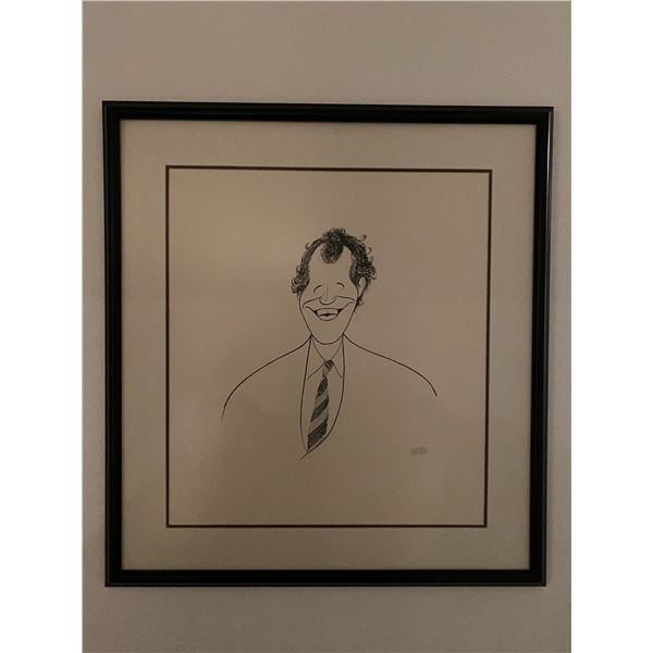 Al Hirschfeld signed David Letterman numbered litho