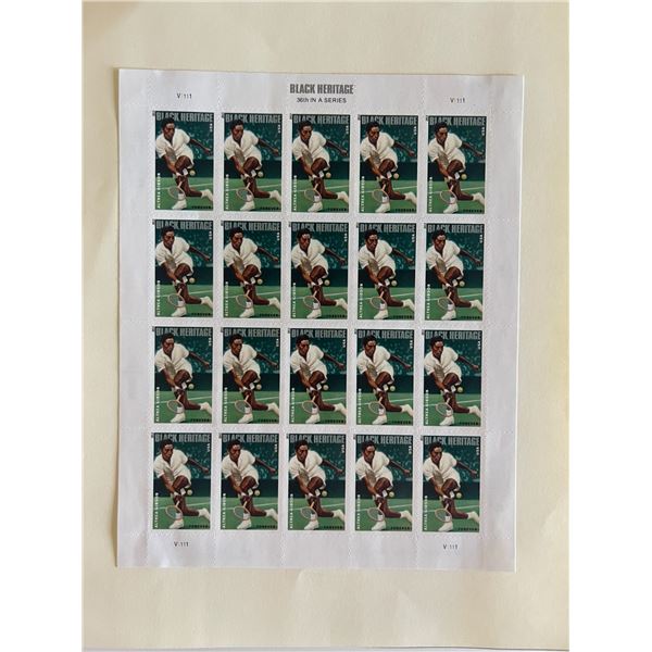 Althea Gibson Black Heritage Stamp Sheet