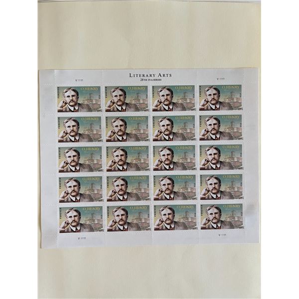 O. Henry Literary Arts Stamp Sheet