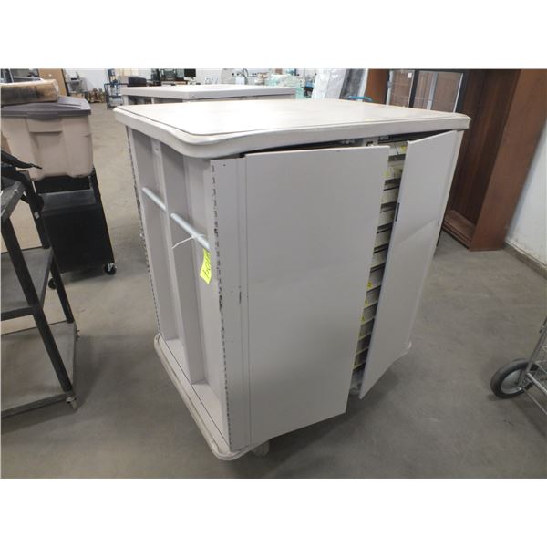 Double Sided Storage Cart On Wheels