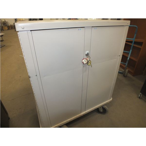 Double Sided Storage Cart On Wheels