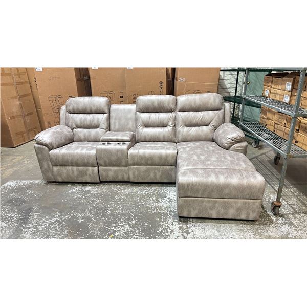 *NEW ASSEMBLED* 101 STORIES COLLECTION RHYLEN RECLINER SOFA - RIGHT