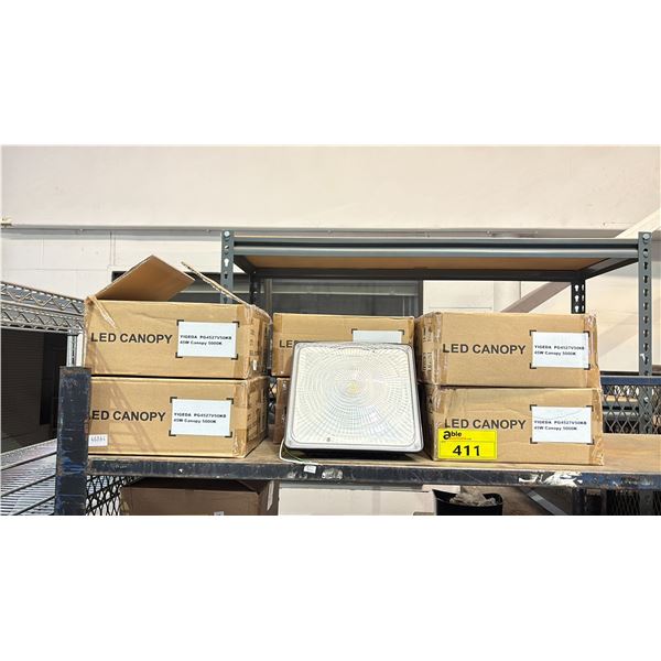 6 BOXES OF YIGEDA 45W LED CANOPY 5000K LIGHTS