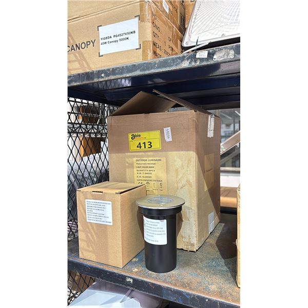 CASE OF 8 BOXES OF OUTDOOR INGROUND LUMINAIRE 3000K LIGHTS