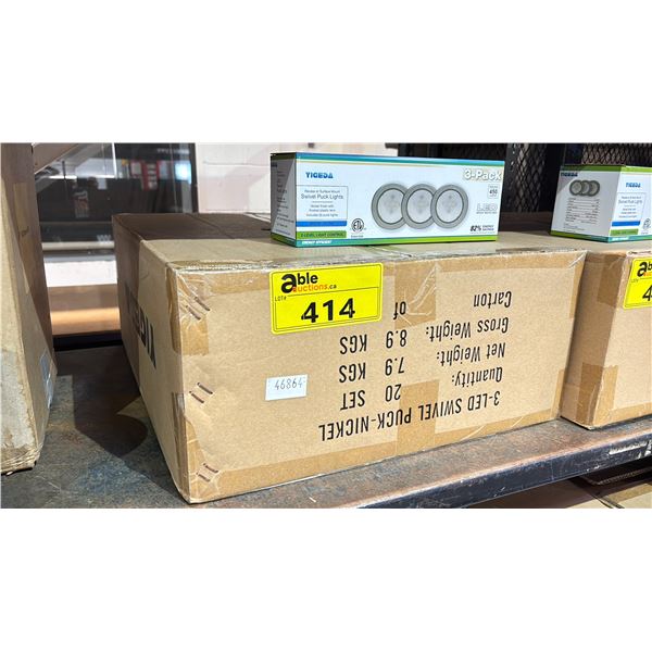CASE OF 20 3-PACK SWIVEL PUCK 450 LM LIGHTS