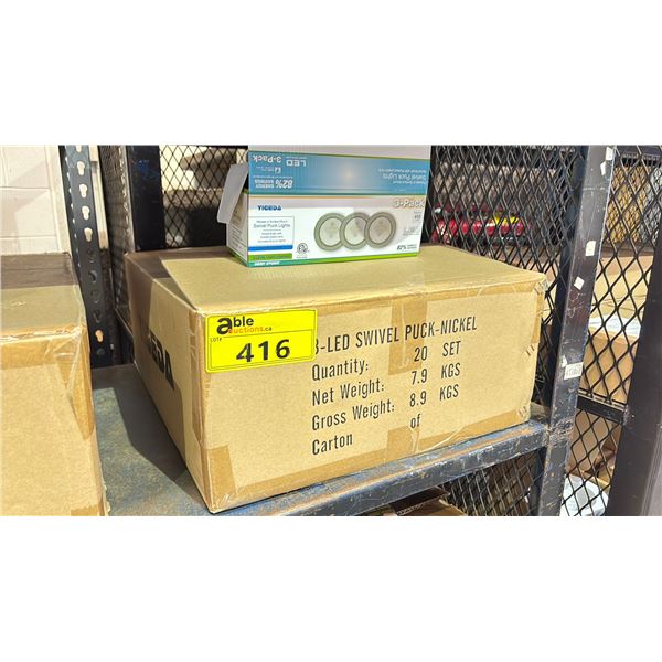 CASE OF 20 3-PACK SWIVEL PUCK 450 LM LIGHTS