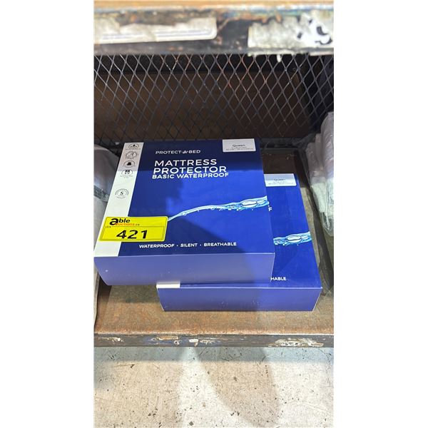 2 BOXES OF PROTECT A BED  MATTRESS PROTECTOR QUEEN SIZE
