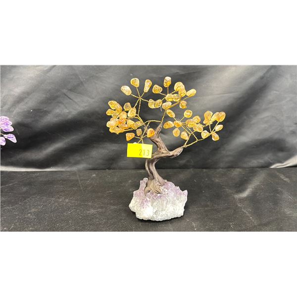 9" X 7" CITRINE CRYSTAL TREE  * RETAIL VALUE $1200.00 *