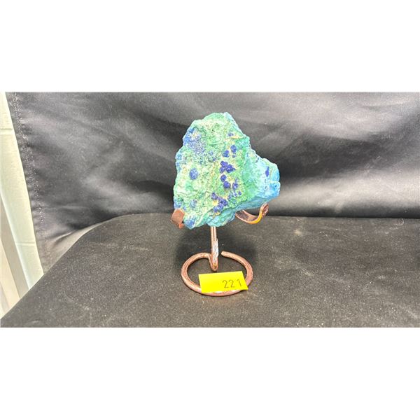 AZURITE & CHRYSOCOLLA SPECIMEN ON A STAND * RETAIL VALUE $1100.00 *