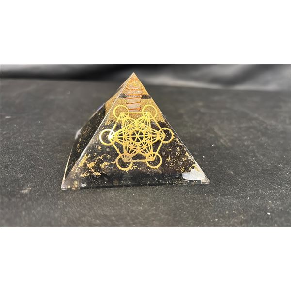 BLACK TOURMALINE ORGONITE PYRAMID * RETAIL VALUE $300.00 *