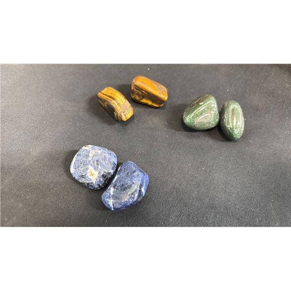 SODALITE STONE, TIGER EYE STONE & GREEN AVENTENNE