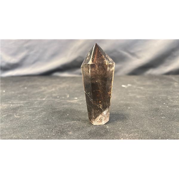 3.8" SMOKEY QUARTZ TOWER * RETAIL VALUE $450.00 *