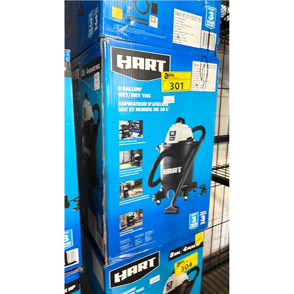 HART 8 GALLON WET/DRY VACUUM