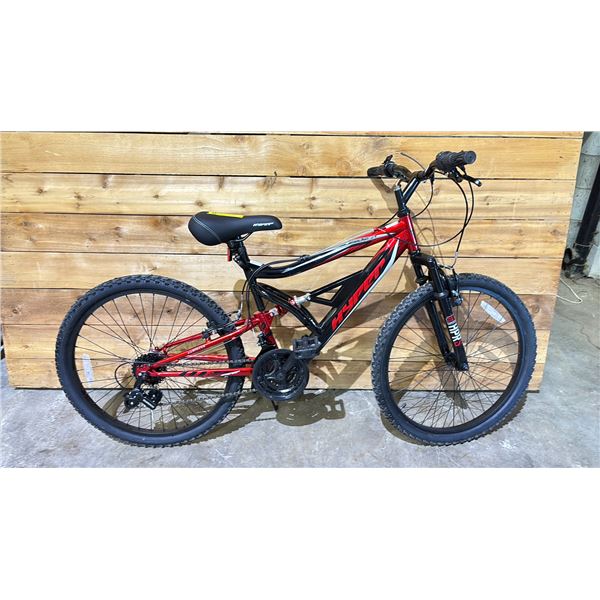 HYPER RED/BLACK/WHITE 18 SPEED BIKE