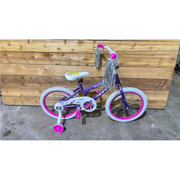 HUFFY SEA STAR PURPLE/WHITE CHILDRENS BIKE WITH TRAINING WHEELS