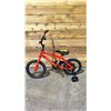 Image 2 : HUFFY RED CHILDRENS BIKE WITH TRAINING WHEELS