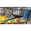 Image 2 : SHELF OF ASSORTED ITEMS INCLUDING; RAIN-X WEATHERBEATER WIPER BLADES, SLIME HEAD TIRE GAUGE,