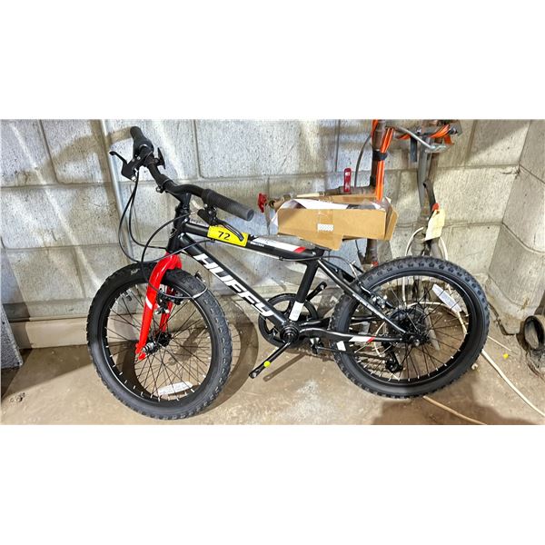 HUFFY BLACK/RED 6 SPEED BIKE *FRONT WHEEL NEEDS REPAIR*