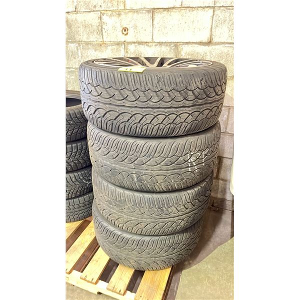 4- YOKOHAMA 285/35 R22 VEHICLE PERFORMANCE TIRES WITH RIMS