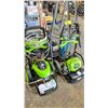 Image 1 : 2 GREENWORKS ELECTRIC PRESSURE WASHERS WITH HOSES & WANDS