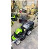 Image 1 : GREENWORKS PRO ELECTRIC LAWN MOWER *BATTERIES NOT INCLUDED/ONE WHEEL MISSING*