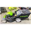 Image 3 : GREENWORKS PRO ELECTRIC LAWN MOWER *BATTERIES NOT INCLUDED/ONE WHEEL MISSING*