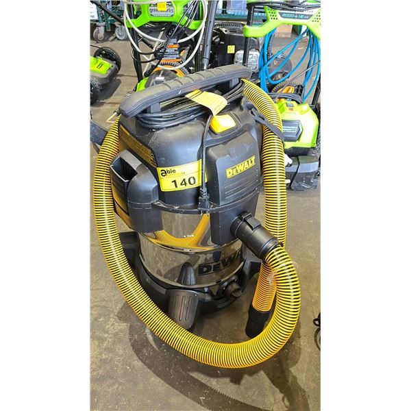 DEWALT STAINLESS STEEL 10 GALLON SHOP VACUUM WITH HOSE & ATTACHMENTS