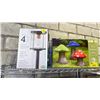 Image 1 : CERAMIC GARDEN MUSHROOMS & 4 SOLAR LED VINTAGE STYLE PATHWAY LIGHTS