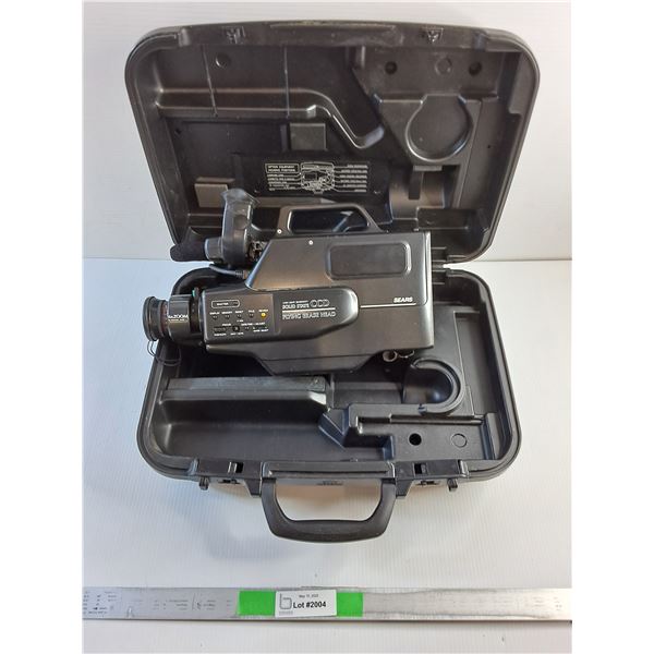 Vintage Sears HQ VHS Camcorder with Case - As Is