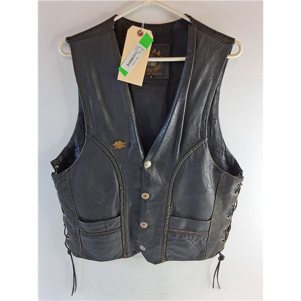 *Sofari Collection Vintage Leather Vest - Size S