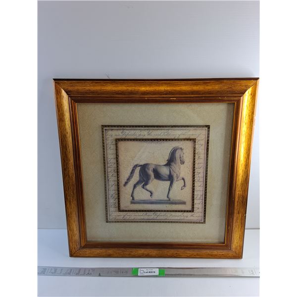 Framed Horse Picture 24 x 24"