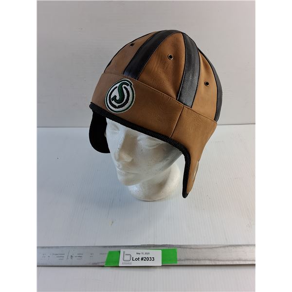 Faux Leather Football Helmet