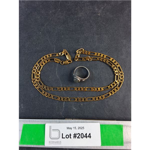 Necklace and 925 Men's Ring - Consignor Says 925