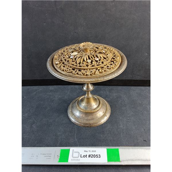 Footed Brass Dish