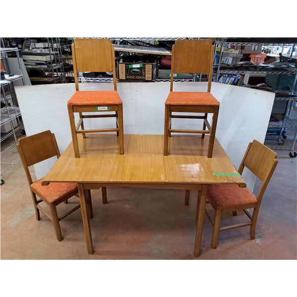 *(4) Cushioned Chairs and Dining Table with Leaf - Cannot Ship