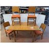 Image 1 : *(4) Cushioned Chairs and Dining Table with Leaf - Cannot Ship