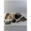 Image 1 : Barn Sprayer, Gramophone Horn, Hand Crank Grinder and Coal Shovel