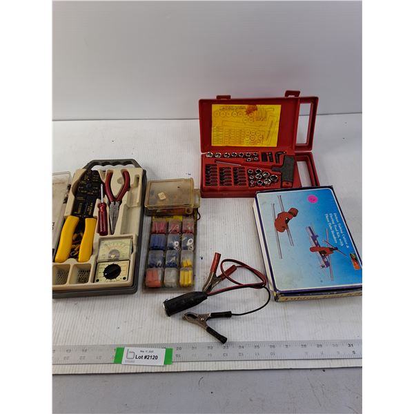 Wire Crimping Tool Set, T Handle Socket/Bit Set, Electrical Connectors and Tube Cutter