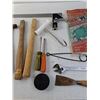 Image 3 : Assorted Tools Including Ball Pein Hammer, Tow Strap, Saw and More