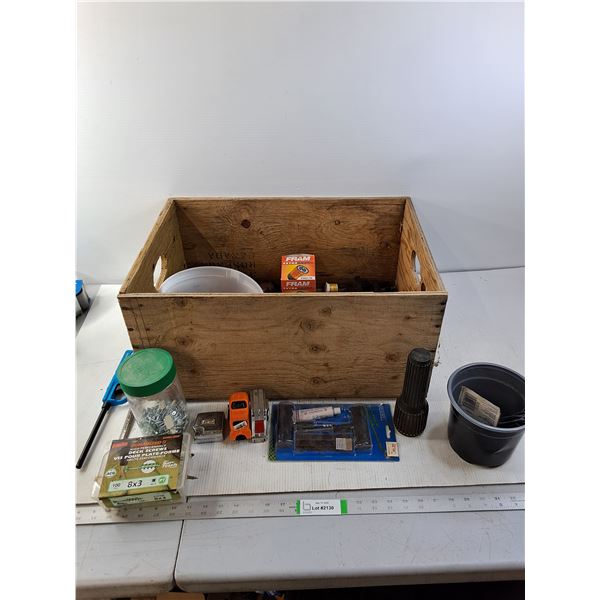 Wooden Crate with Tools, Hardware and Water Connections - Cannot Ship